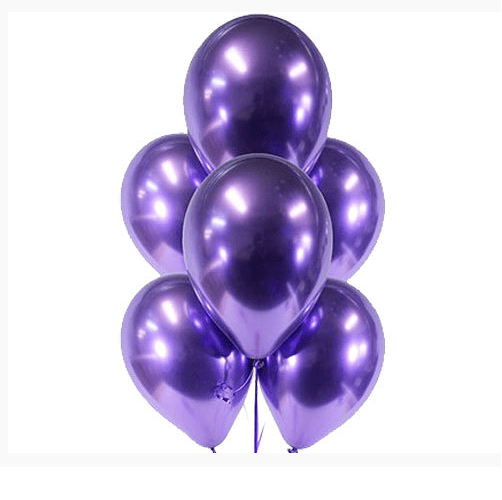Латексный шар ХРОМ фиолетовый