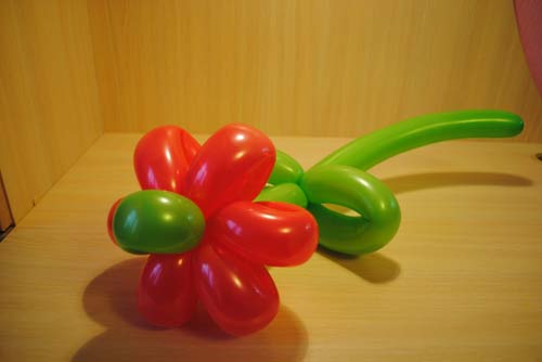 как сделать цветок из шаров пошагово